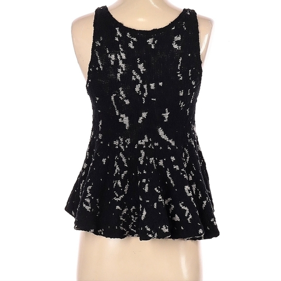 Free people side by side flared peplum knit tank top.size xs - Picture 2 of 3
